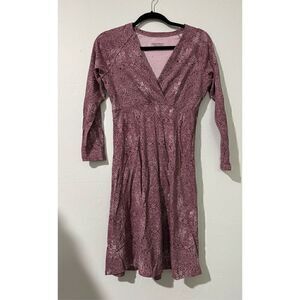 Patagonia Metairie wrap dress long sleeve S